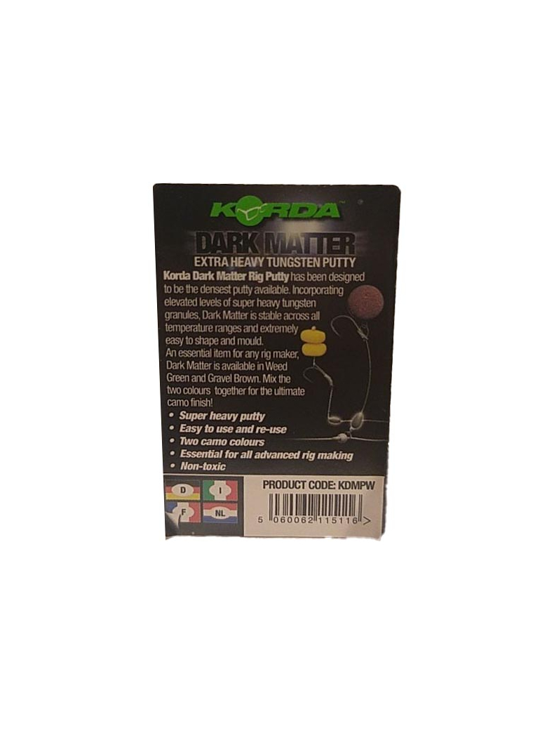 Грузило пластичное Korda Dark Matter Putty, Цвет: Weed (Водоросли), изображение 8 Грузило пластичное Korda Dark Matter Putty, Цвет: Weed (Водоросли), изображение 8