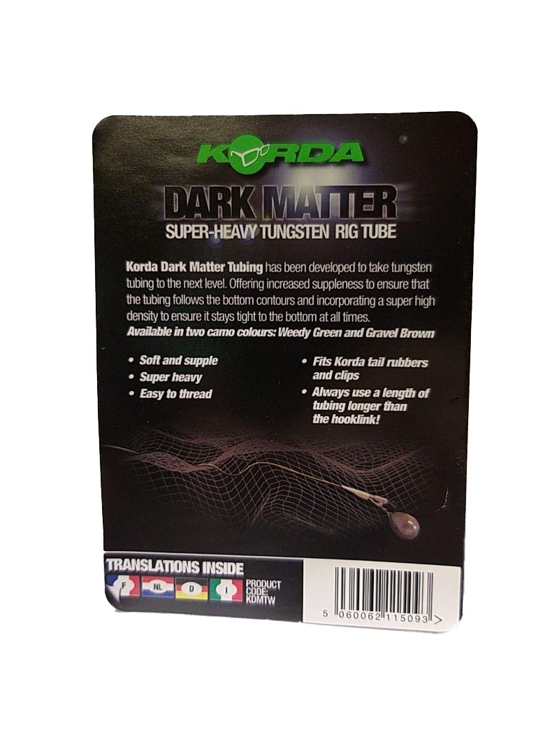 Трубка для монтажа Korda Dark Matter Tungsten Tubing, Цвет: Weed (Водоросли), изображение 11 Трубка для монтажа Korda Dark Matter Tungsten Tubing, Цвет: Weed (Водоросли), изображение 11