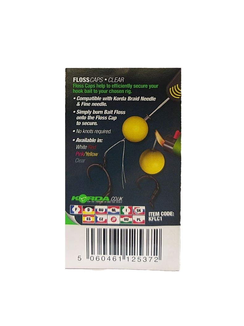 Стопор для бойлов Korda Floss Caps, Цвет: Красные и Белые, изображение 7 Стопор для бойлов Korda Floss Caps, Цвет: Красные и Белые, изображение 7