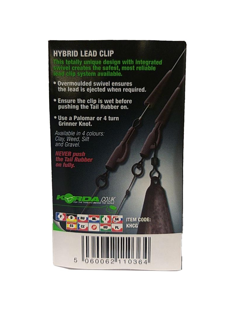 Безопасная клипса Korda Hybrid Lead Clip, Цвет: Weed (Водоросли), изображение 5 Безопасная клипса Korda Hybrid Lead Clip, Цвет: Weed (Водоросли), изображение 5