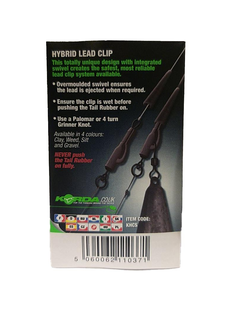 Безопасная клипса Korda Hybrid Lead Clip, Цвет: Weed (Водоросли), изображение 7 Безопасная клипса Korda Hybrid Lead Clip, Цвет: Weed (Водоросли), изображение 7