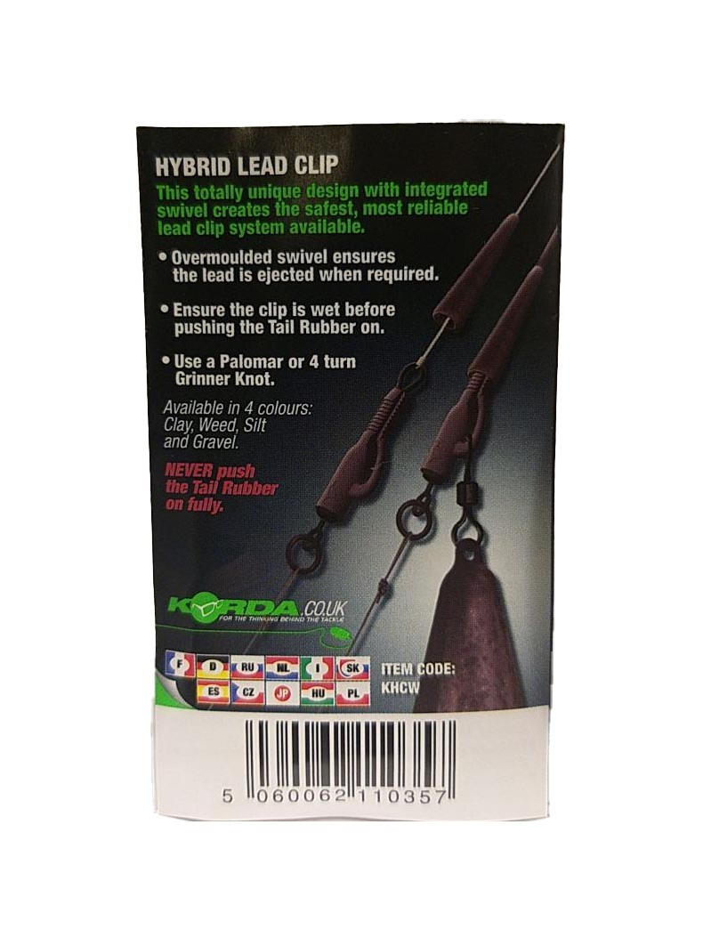 Безопасная клипса Korda Hybrid Lead Clip, Цвет: Weed (Водоросли), изображение 6 Безопасная клипса Korda Hybrid Lead Clip, Цвет: Weed (Водоросли), изображение 6