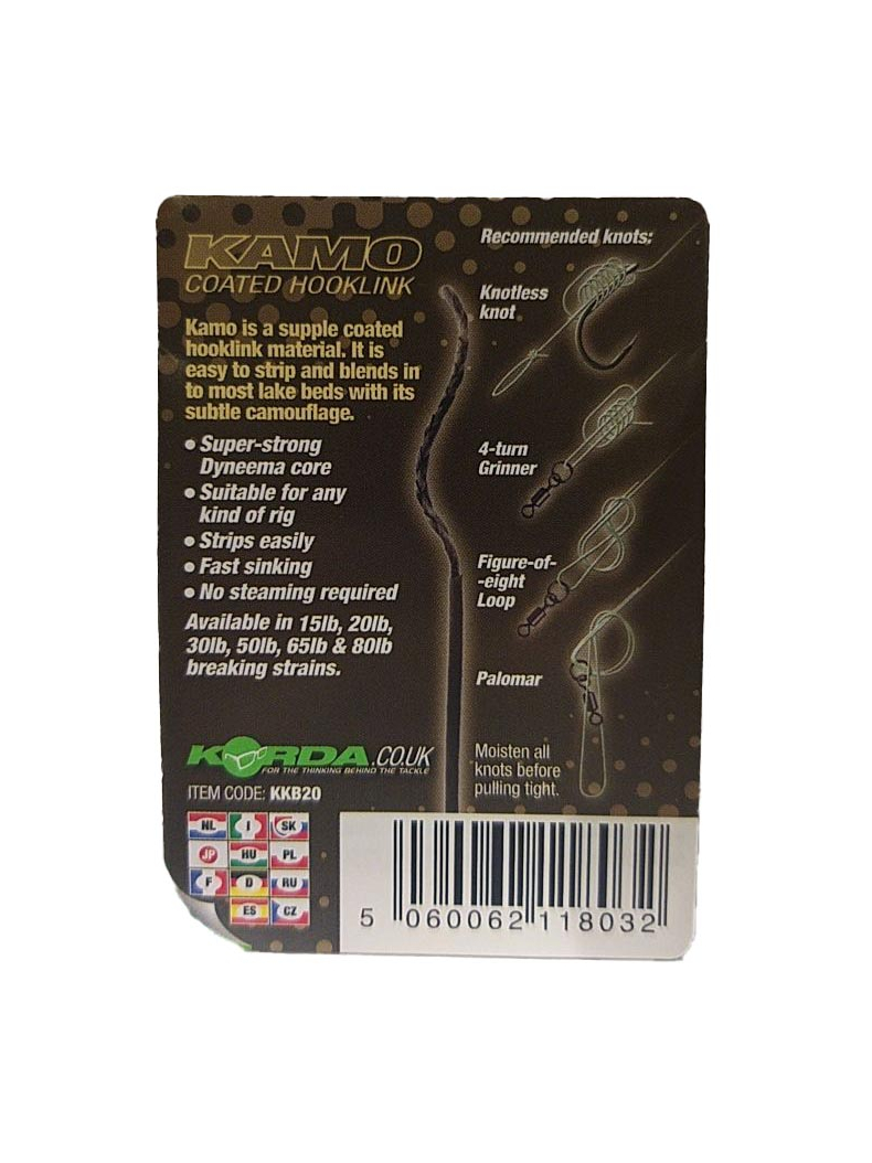 Поводковый материал Korda Kamo Coated Hooklink, Тест: 15.00 lb, изображение 7