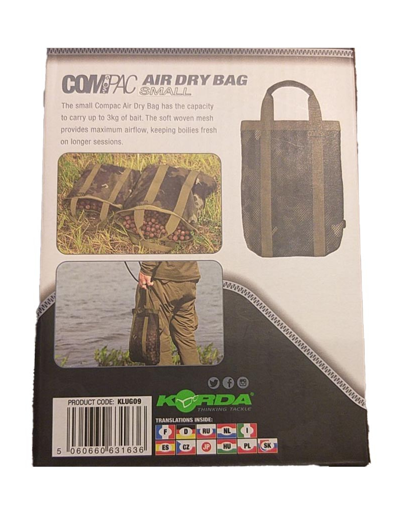 Сумка для сушки бойлов KORDA Compac Air Dry Bag, Размер: Small, изображение 5 Сумка для сушки бойлов KORDA Compac Air Dry Bag, Размер: Small, изображение 5