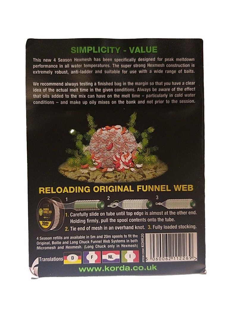 Сетка Korda PVA Hexmesh Refill 35 мм, Длина: 20 м, изображение 3