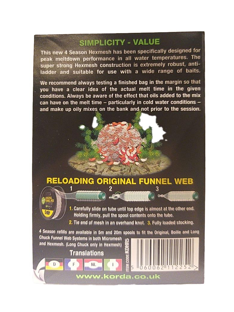 Сетка Korda PVA Hexmesh Refill 35 мм, Длина: 20 м, изображение 2