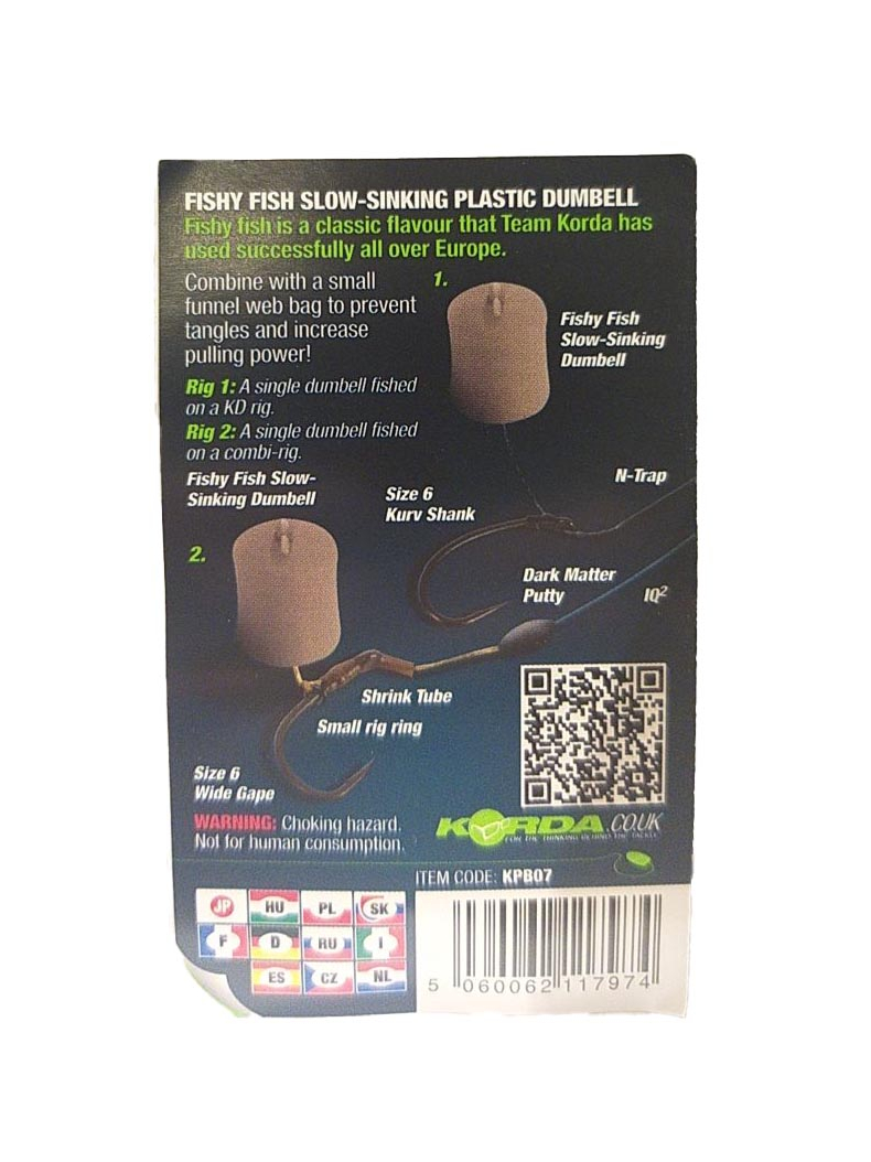 Имитационная медленно тонущая приманка Korda Slow Sinking Dumbell Fishy Fish Beige (рыба), Диаметр: 8 мм, изображение 6 Имитационная медленно тонущая приманка Korda Slow Sinking Dumbell Fishy Fish Beige (рыба), Диаметр: 8 мм, изображение 6