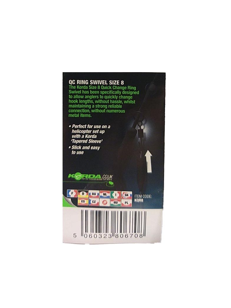 Вертлюг Korda Kwik Change Swivel with Ring, Размер: 11, изображение 4 Вертлюг Korda Kwik Change Swivel with Ring, Размер: 11, изображение 4