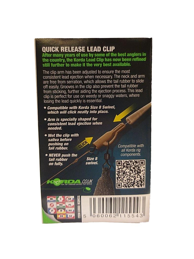 Безопасная клипса Korda Quick Release Clip, Цвет: Weed (Водоросли), изображение 6