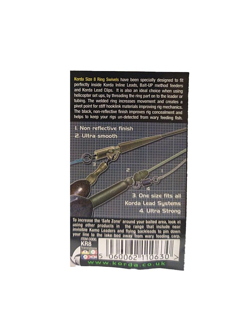 Вертлюг с кольцом Korda Ring Swivel, Размер: 8, изображение 4