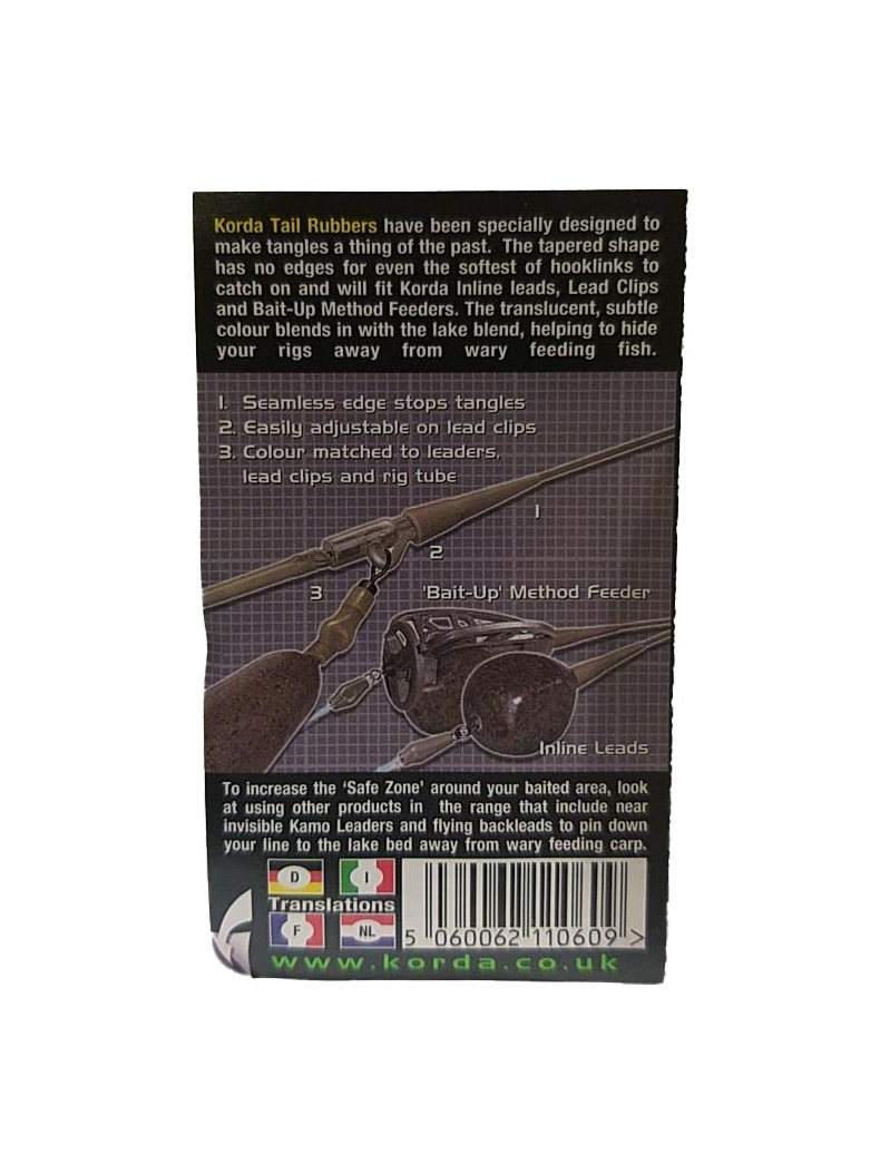 Резиновый конус для безопасной клипсы Korda Tail Rubber, Цвет: Gravel (Гравий), изображение 8