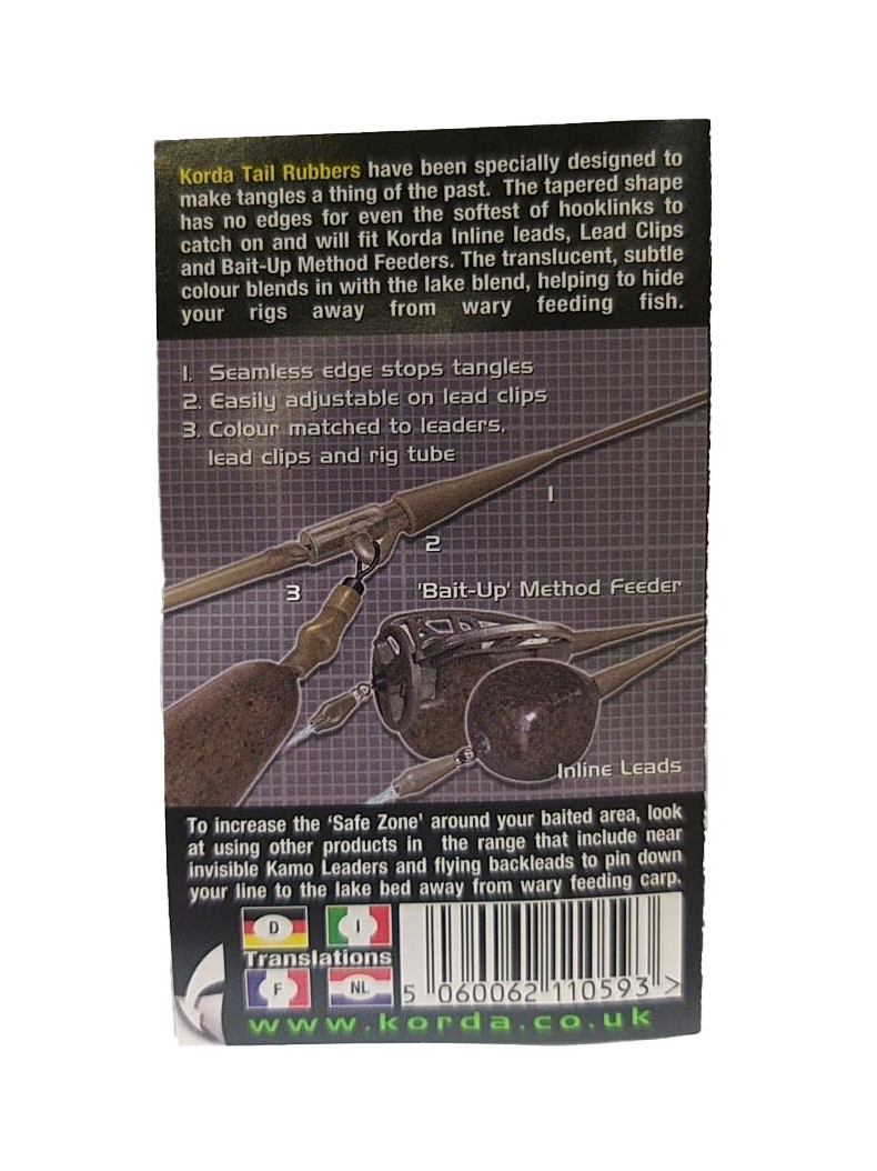 Резиновый конус для безопасной клипсы Korda Tail Rubber, Цвет: Gravel (Гравий), изображение 9