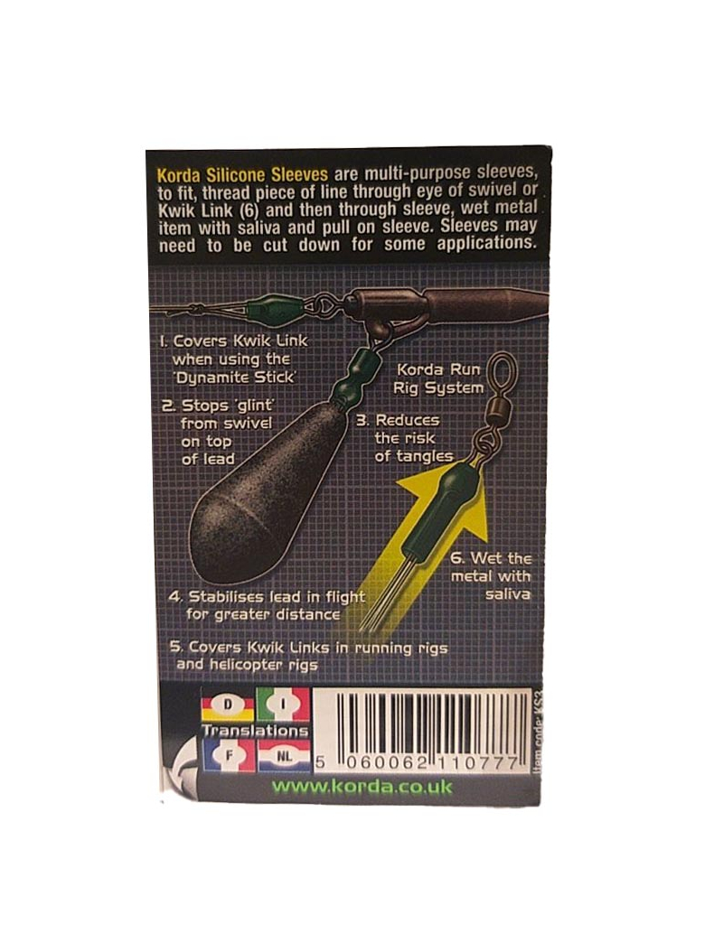 Трубка силиконовая Korda Silicone Sleeves, Цвет: Зелёный, изображение 4 Трубка силиконовая Korda Silicone Sleeves, Цвет: Зелёный, изображение 4