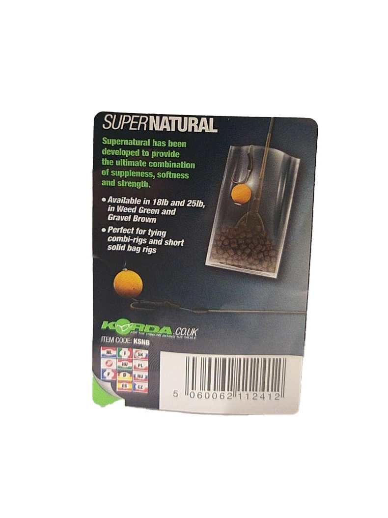 Поводковый материал Korda Super Natural, Цвет: Gravel Brown, Тест: 18.00 lb, изображение 8 Поводковый материал Korda Super Natural, Цвет: Gravel Brown, Тест: 18.00 lb, изображение 8