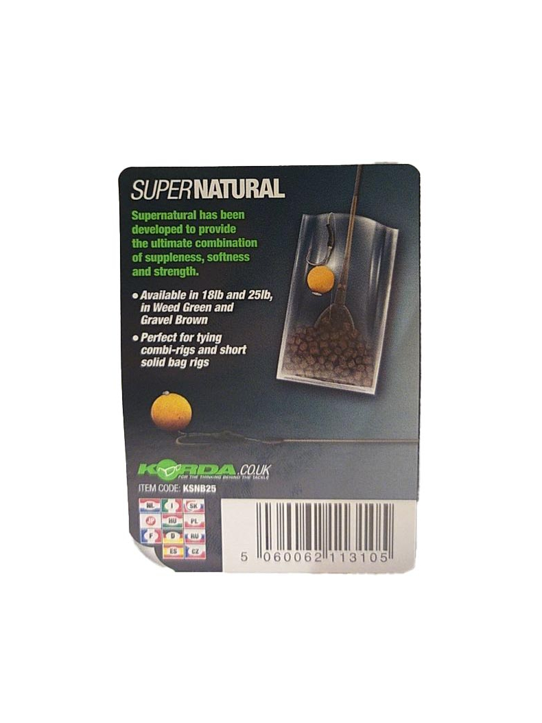 Поводковый материал Korda Super Natural, Цвет: Gravel Brown, Тест: 18.00 lb, изображение 9 Поводковый материал Korda Super Natural, Цвет: Gravel Brown, Тест: 18.00 lb, изображение 9