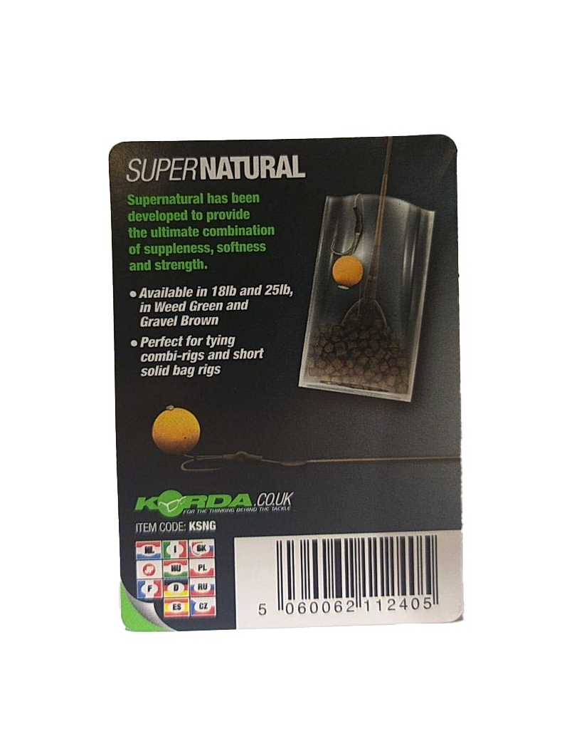 Поводковый материал Korda Super Natural, Цвет: Gravel Brown, Тест: 18.00 lb, изображение 10 Поводковый материал Korda Super Natural, Цвет: Gravel Brown, Тест: 18.00 lb, изображение 10