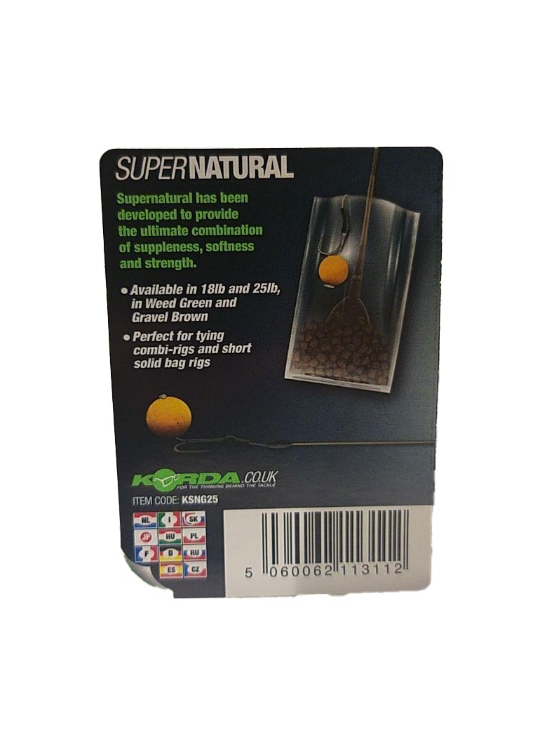 Поводковый материал Korda Super Natural, Цвет: Gravel Brown, Тест: 18.00 lb, изображение 11 Поводковый материал Korda Super Natural, Цвет: Gravel Brown, Тест: 18.00 lb, изображение 11