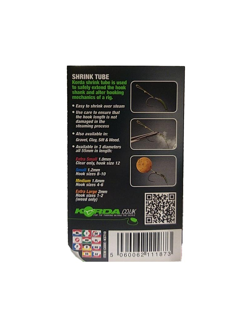 Трубка термоусадочная Korda Shrink Tube, Диаметр: 1.2 мм, Цвет: Weed (Водоросли), изображение 7 Трубка термоусадочная Korda Shrink Tube, Диаметр: 1.2 мм, Цвет: Weed (Водоросли), изображение 7