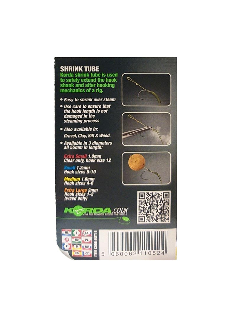 Трубка термоусадочная Korda Shrink Tube, Диаметр: 1.2 мм, Цвет: Weed (Водоросли), изображение 9 Трубка термоусадочная Korda Shrink Tube, Диаметр: 1.2 мм, Цвет: Weed (Водоросли), изображение 9
