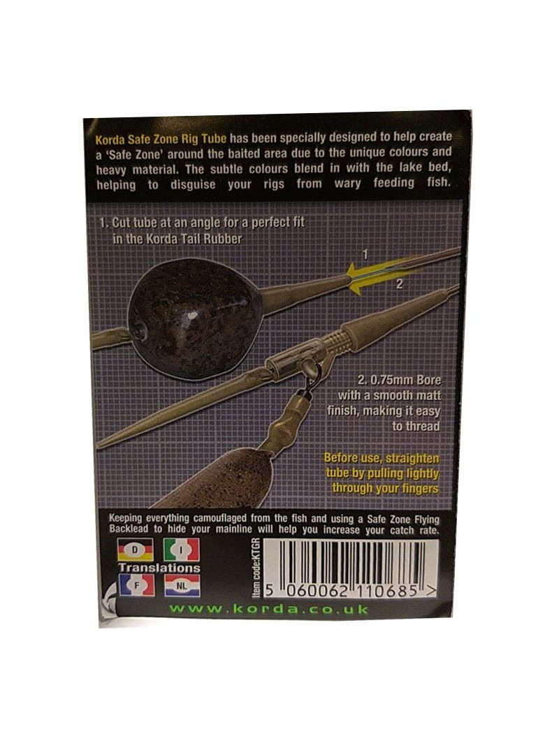 Трубка-противозакручиватель Korda Safe Zone Sinking Rig Tube, Цвет: Clay (Глина), изображение 4 Трубка-противозакручиватель Korda Safe Zone Sinking Rig Tube, Цвет: Clay (Глина), изображение 4