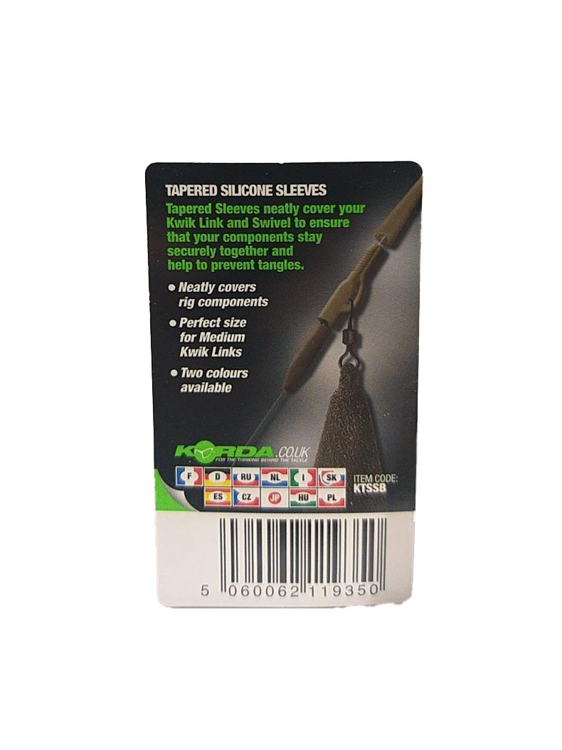 Конус силиконовый Korda Tapered Silicone Sleeve, Цвет: Зелёный, изображение 4 Конус силиконовый Korda Tapered Silicone Sleeve, Цвет: Зелёный, изображение 4