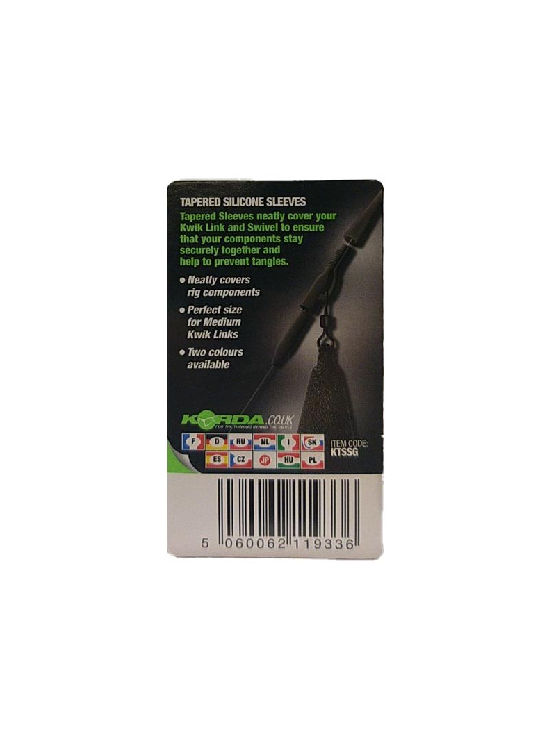 Конус силиконовый Korda Tapered Silicone Sleeve, Цвет: Зелёный, изображение 5 Конус силиконовый Korda Tapered Silicone Sleeve, Цвет: Зелёный, изображение 5