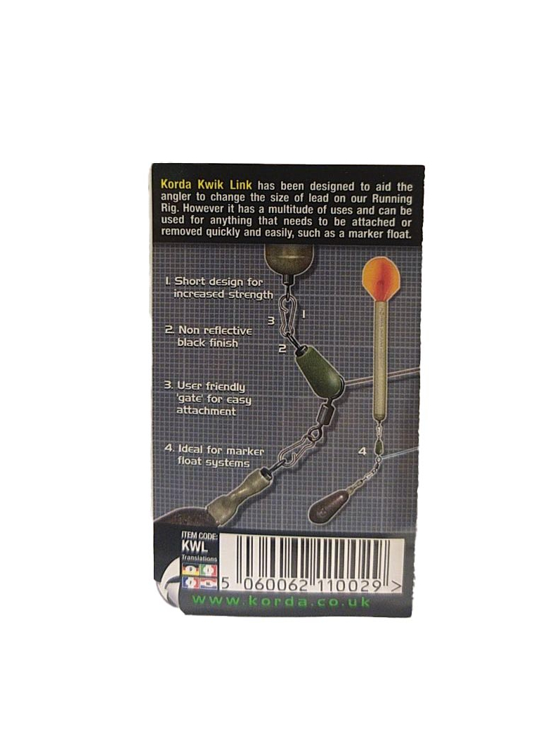 Застежка для грузов Korda Kwick Link, Размер: Small, изображение 4 Застежка для грузов Korda Kwick Link, Размер: Small, изображение 4