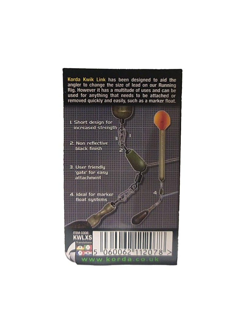 Застежка для грузов Korda Kwick Link, Размер: Small, изображение 5 Застежка для грузов Korda Kwick Link, Размер: Small, изображение 5