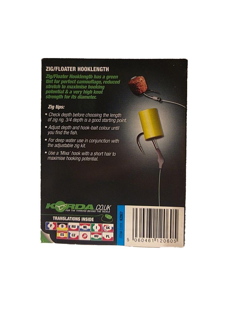 Плавающая леска для ловли на зиг-риг Korda Zig Line, Тест: 11.00 lb, изображение 3 Плавающая леска для ловли на зиг-риг Korda Zig Line, Тест: 11.00 lb, изображение 3