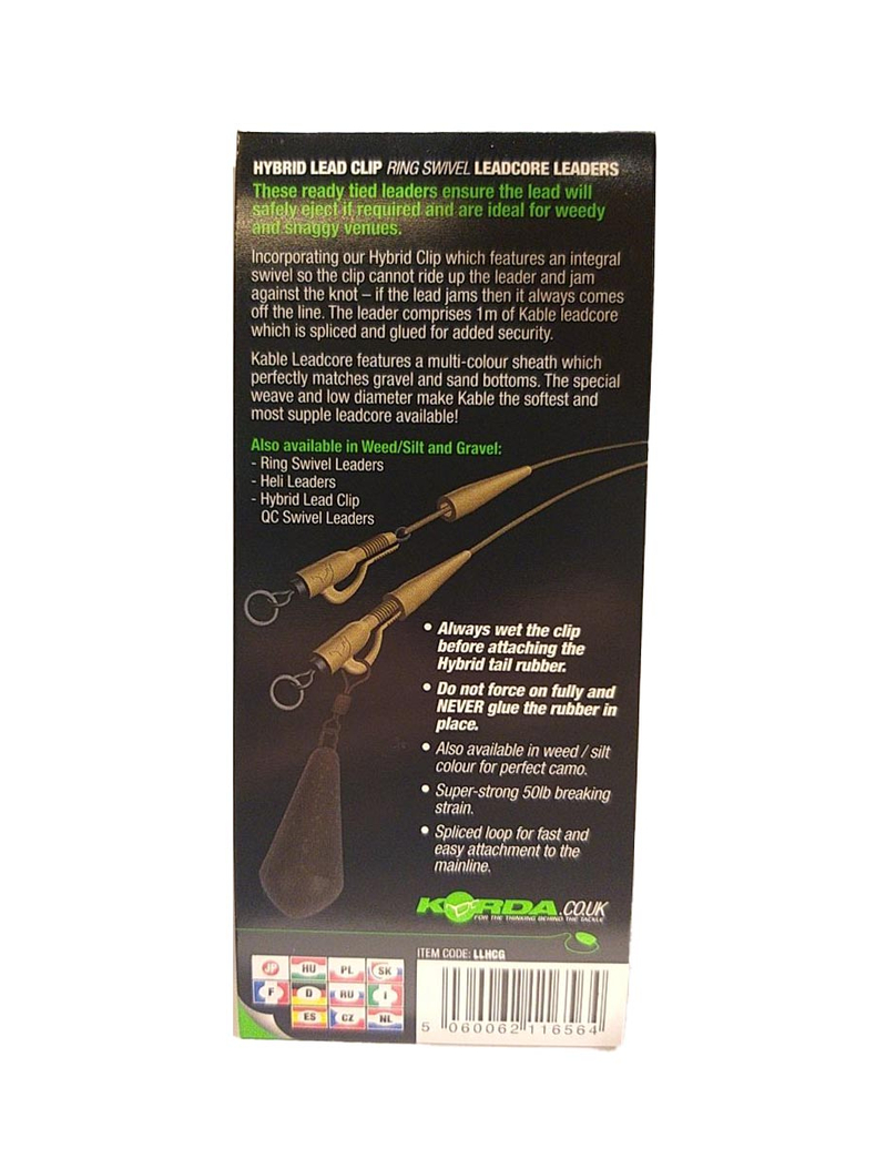 Набор готовых лидкоров с клипсой Korda Leadcore Lead Clip, Цвет: Gravel (Гравий), изображение 4