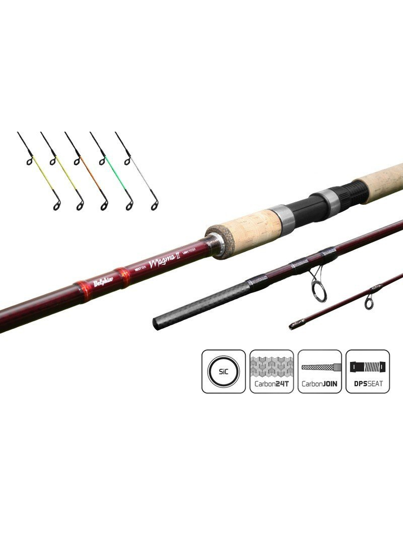 Удилище фидерное DELPHIN MAGMA II NG Feeder 3+5 tips, Тест: 120 г, Длина удилища: 3.60 м Удилище фидерное DELPHIN MAGMA II NG Feeder 3+5 tips, Тест: 120 г, Длина удилища: 3.60 м