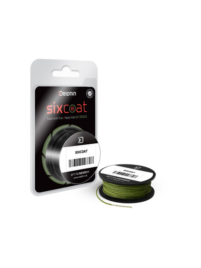 Поводковый материал в оболочке DELPHIN SIXCOAT Grass 13m Поводковый материал в оболочке DELPHIN SIXCOAT Grass 13m
