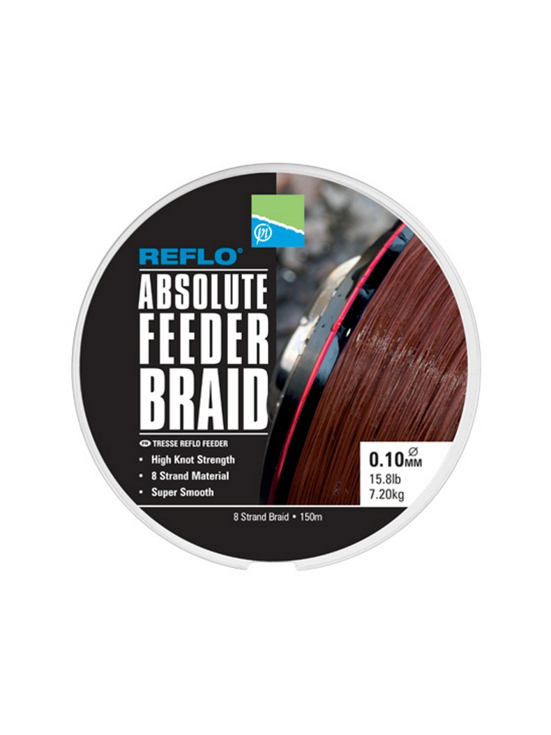 Шнур плетеный PRESTON Reflo Absolute Feeder Braid, Диаметр: 0,10 мм