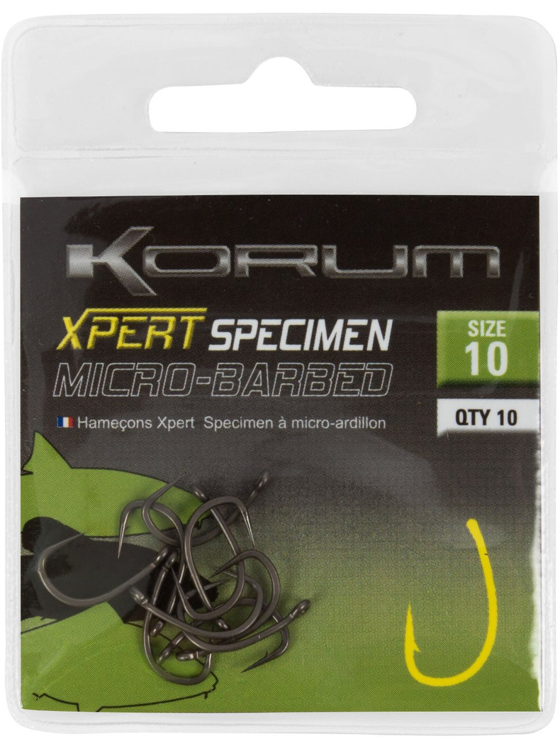 KORUM Крючки XPERT SPECIMEN BARBED HOOKS - SIZE 10  - 10шт., изображение 2