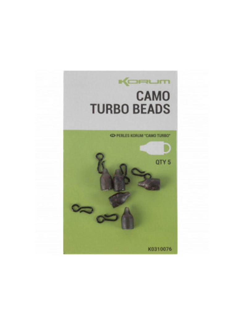 KORUM Бусина + застежка CAMO TURBO BEADS / 5+5шт.