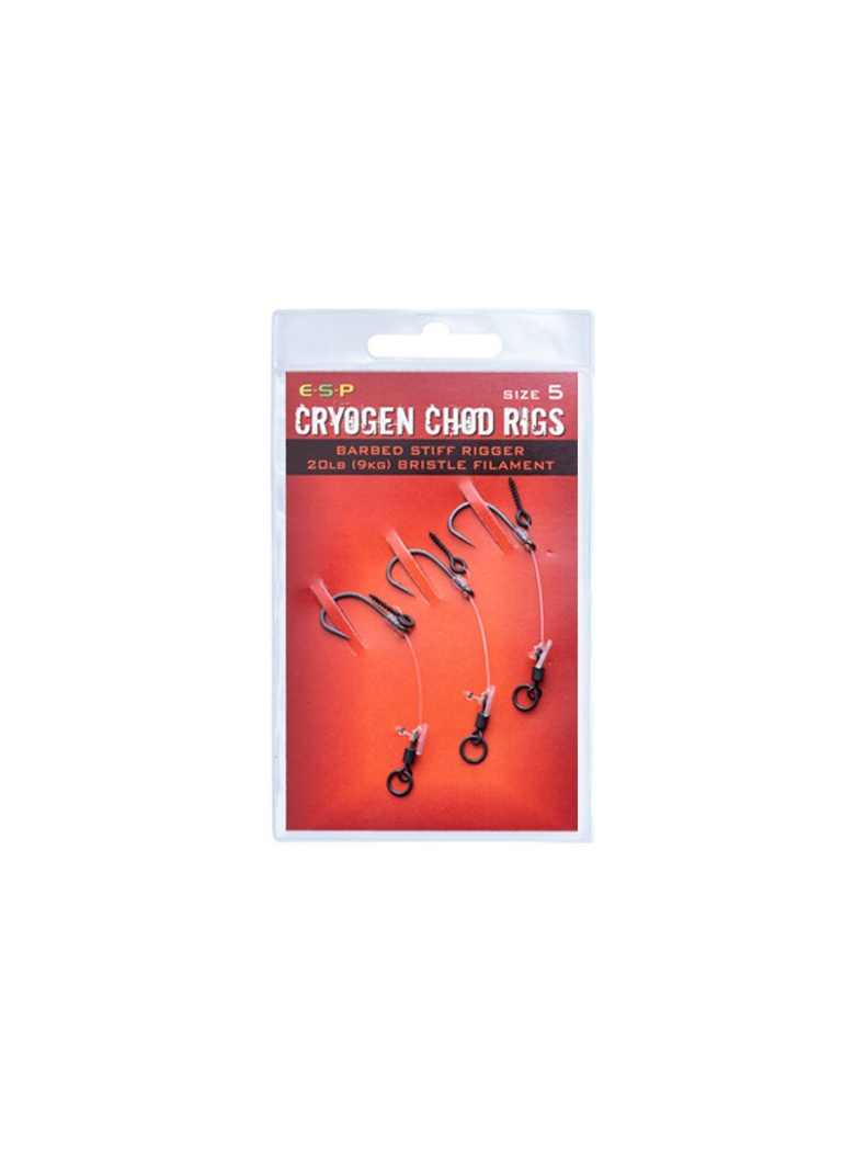 Поводки ESP Cryogen Chod Rigs Barbed, Размер крючка: № 5