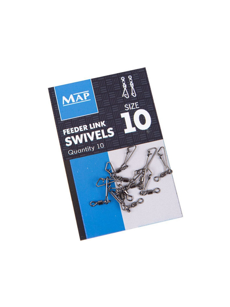 MAP Вертлюг с карабином Feeder Link Swivel №10 / 10шт.