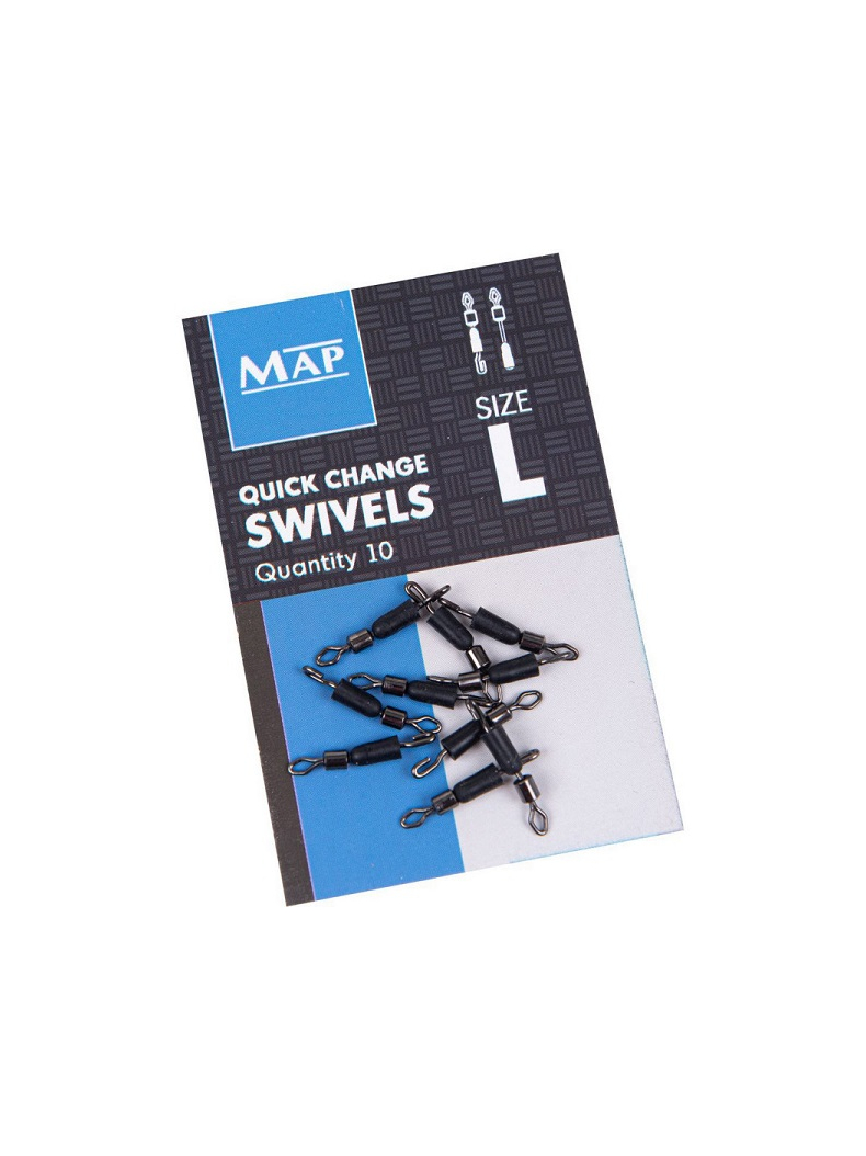 MAP Вертлюг с застежкой и конусом Quick Change Swivel - Large / 10шт.