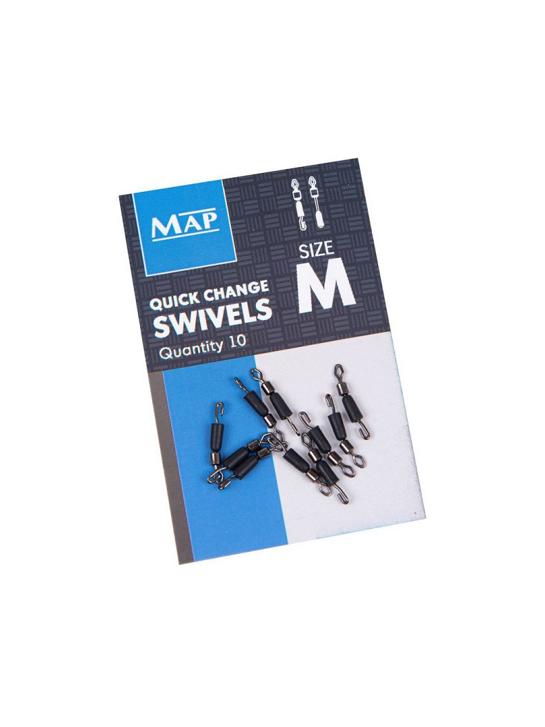 MAP Вертлюг с застежкой и конусом Quick Change Swivel - Medium / 10шт.