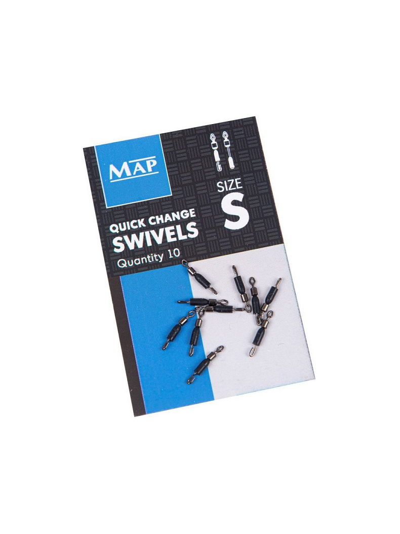 MAP Вертлюг с застежкой и конусом Quick Change Swivel - Small / 10шт.