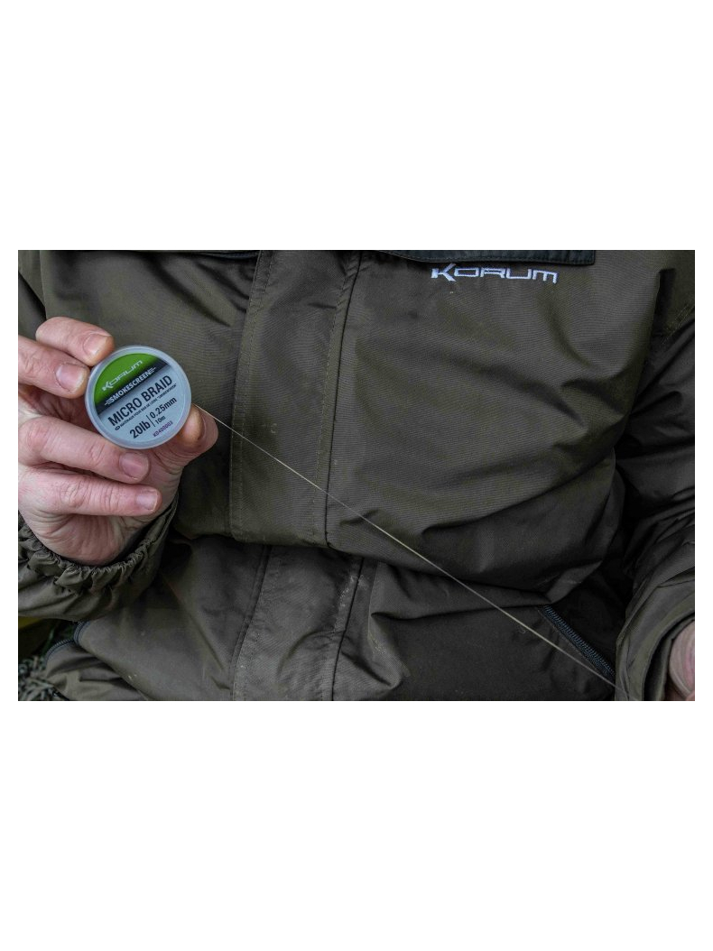 KORUM Поводковый материал SMOKESCREEN MICRO BRAID / 10m / 0.18mm / 10lb (4,5kg), изображение 3 KORUM Поводковый материал SMOKESCREEN MICRO BRAID / 10m / 0.18mm / 10lb (4,5kg), изображение 3