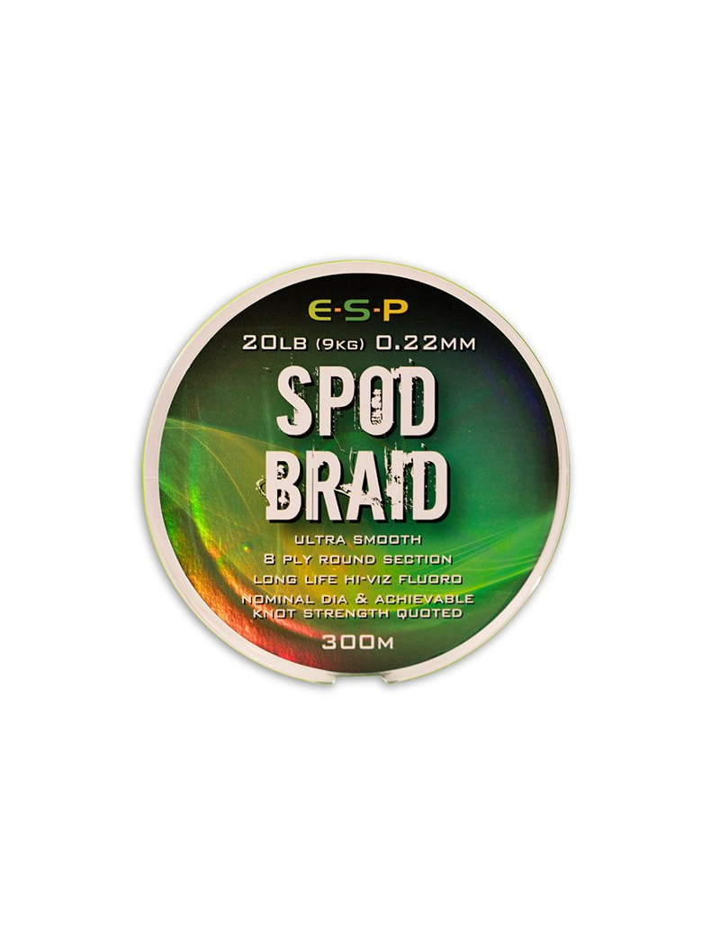 Леска плетеная для спода ESP SPOD Braid Hi-Viz Fluoro Green
