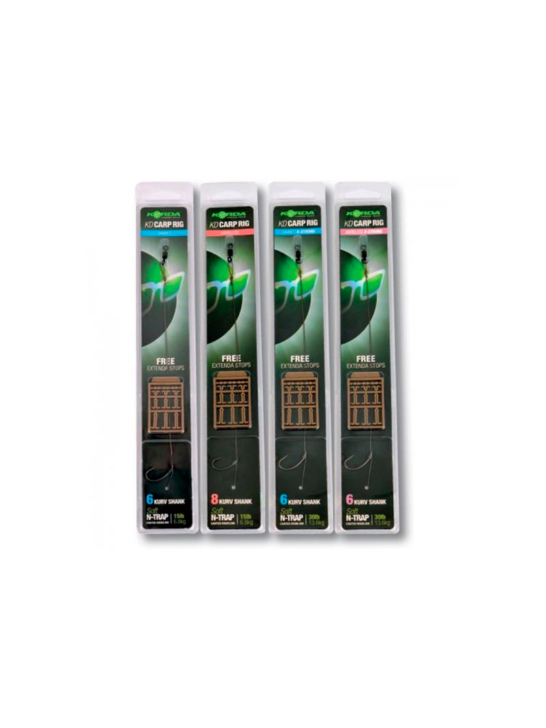Оснастка волосяная Korda N-Trap KD Rig Kurv Shank, Тест: 30.00 lb, Размер крючка: № 4 Оснастка волосяная Korda N-Trap KD Rig Kurv Shank, Тест: 30.00 lb, Размер крючка: № 4