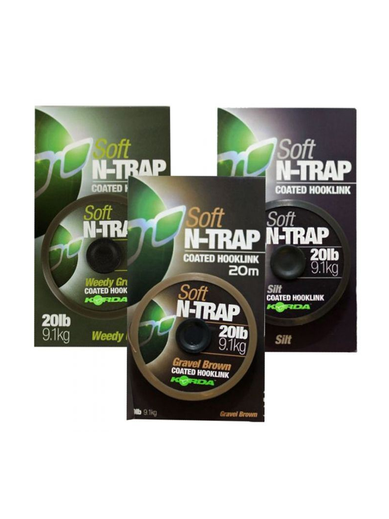 Поводковый материал Korda N-Trap Soft в мягкой оплётке, Цвет: Gravel Brown, Тест: 15.00 lb Поводковый материал Korda N-Trap Soft в мягкой оплётке, Цвет: Gravel Brown, Тест: 15.00 lb