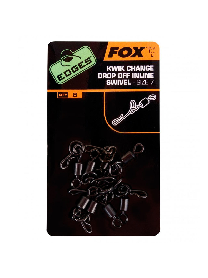Вертлюг с кольцом и быстросъемом FOX EDGES Kwik Change Inline Swivel sz7 Вертлюг с кольцом и быстросъемом FOX EDGES Kwik Change Inline Swivel sz7