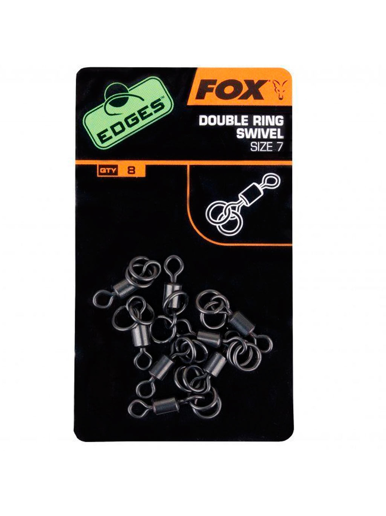 Набор вертлюжков с двумя кольцами FOX EDGES Double Ring Swivel sz7 Набор вертлюжков с двумя кольцами FOX EDGES Double Ring Swivel sz7
