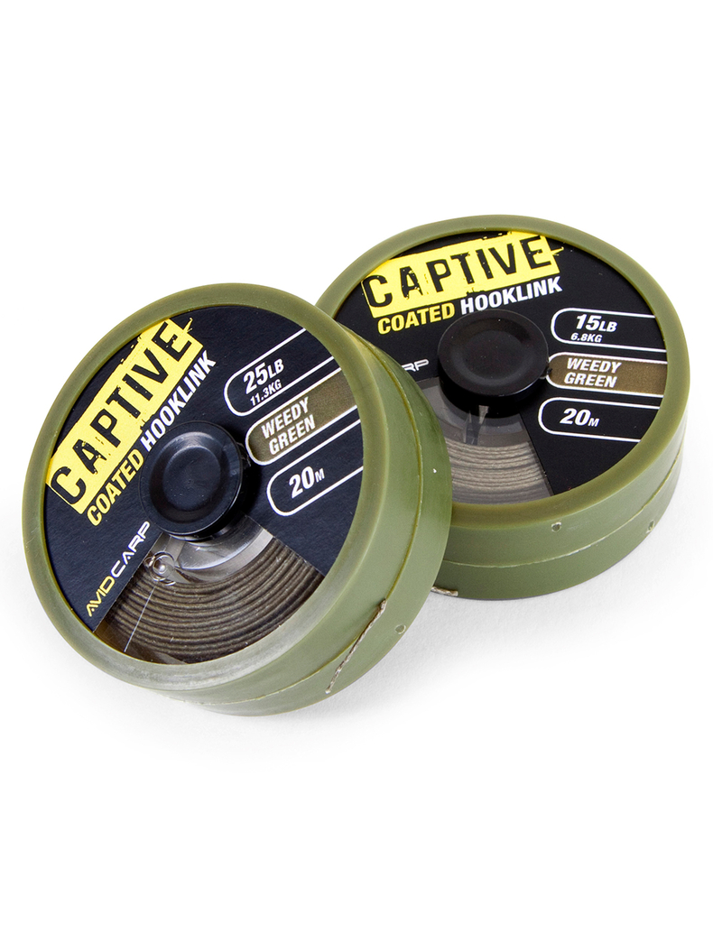 Поводковый материал в оплетке AVID CARP Captive Coated Hooklink, Цвет: Weed Green, Тест: 15.00 lb, изображение 2 Поводковый материал в оплетке AVID CARP Captive Coated Hooklink, Цвет: Weed Green, Тест: 15.00 lb, изображение 2