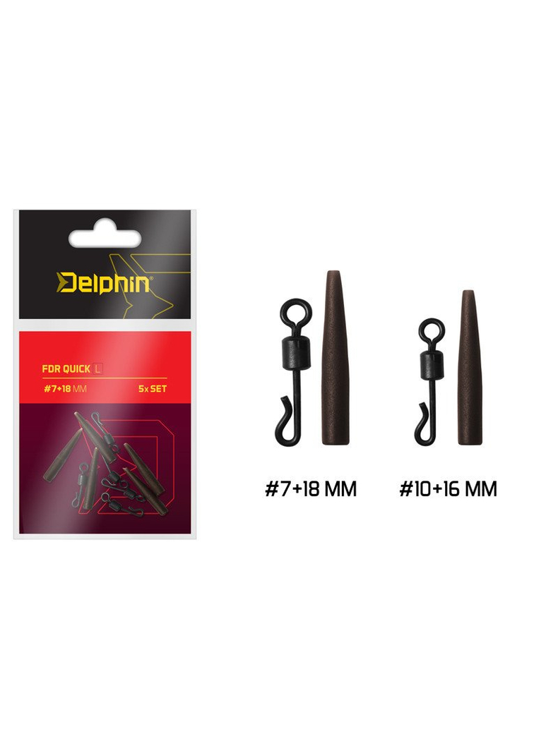 Вертлюг с застежкой + конус для поводка DELPHIN FDR Quick, Размер: Large , изображение 2