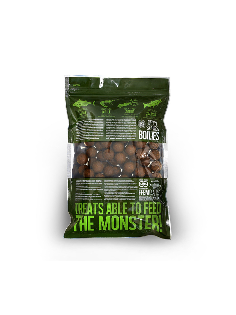 Бойлы тонущие FFEM Ajika Boilies Krill (Криль) 20мм 1кг, изображение 3