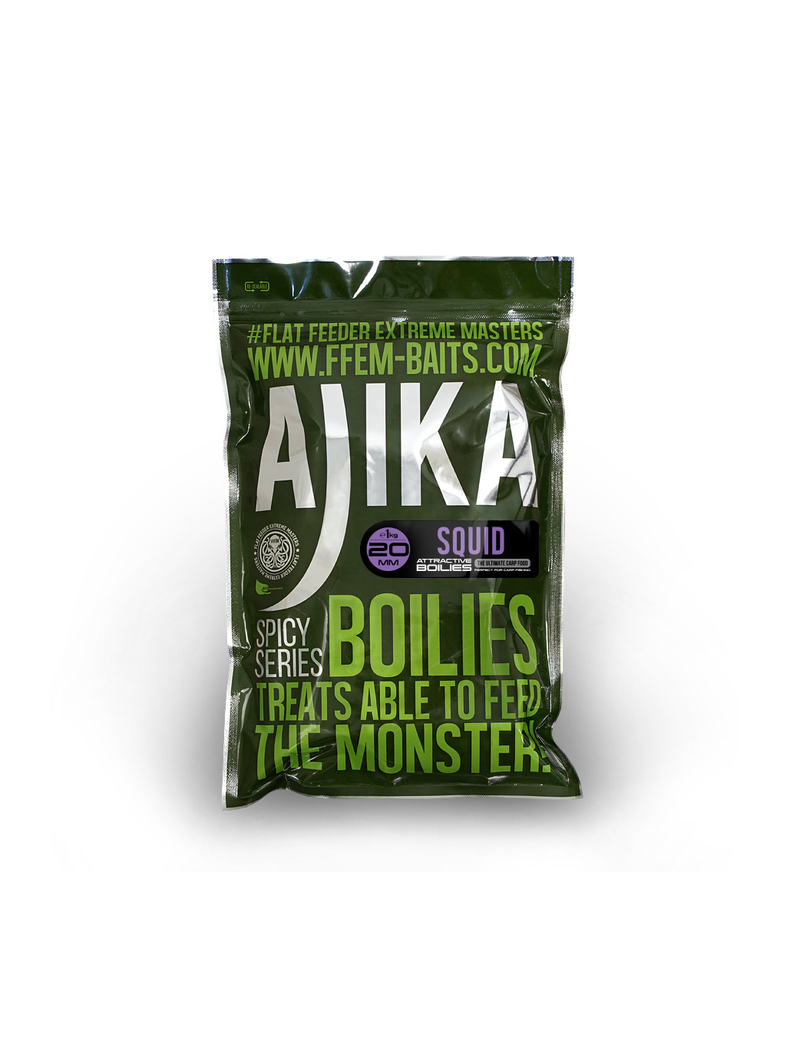 Бойлы тонущие FFEM Ajika Boilies Squid (Кальмар) 20мм 1кг